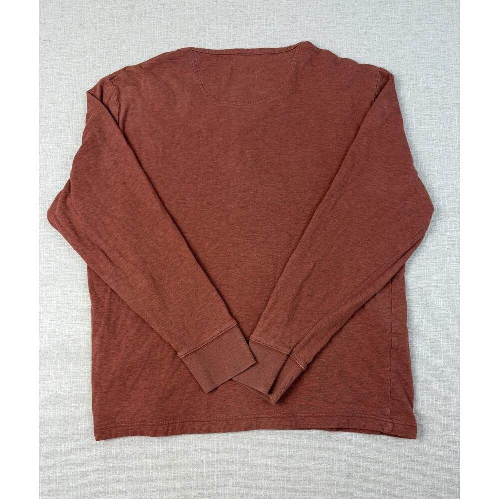 Pendleton Thos Kay Men’s Medium Merino Wool Blend Henley Long Sleeve Rust Shirt - Picture 3 of 7